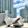 ADIDAS SHOES TECH FALL 2 WHITE/GOLD $134.99