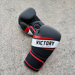 VICTORY GLOVES BOXING IMPACT V2 SYNTEC HOOK AND LOOP BLACK/RED/WHITE