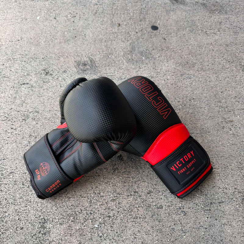 Victory Gloves Carbon Series Black and Red