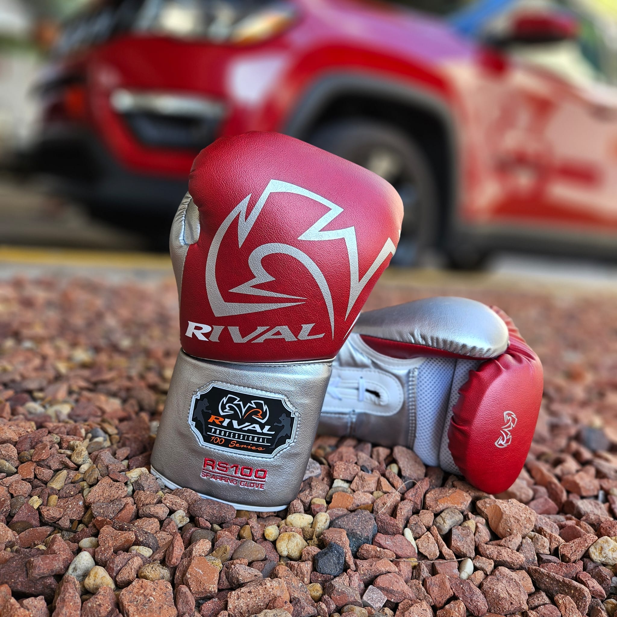 RIVAL GLOVES LACE RS100 LIMITED EDITION RED/SILVER | BROWARD