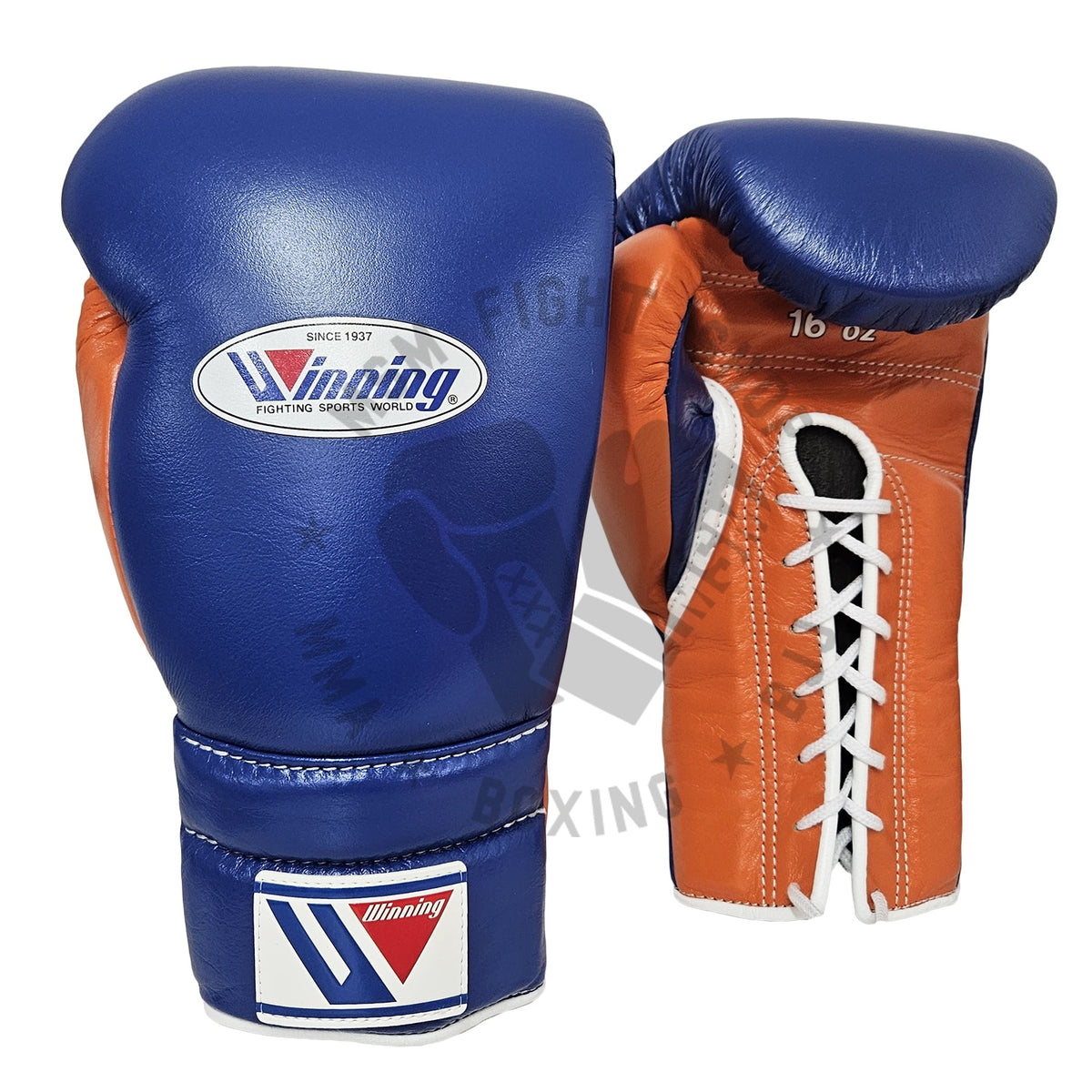 WINNING GLOVES CUSTOM LACE ROYAL BLUE/ORANGE PALM