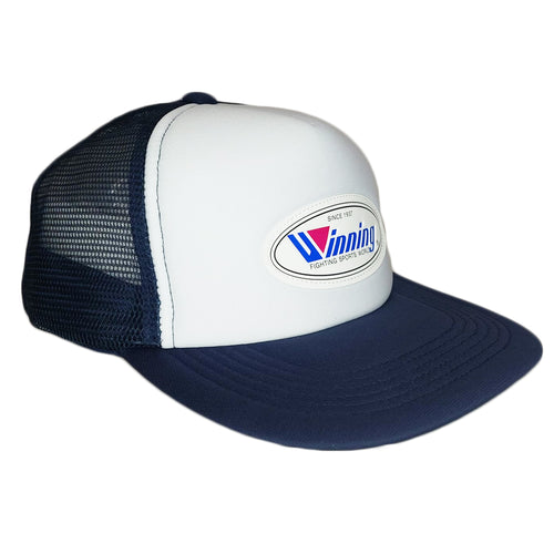 WINNING HAT LOGO TRUCKER CAP NAVY BLUE/WHITE