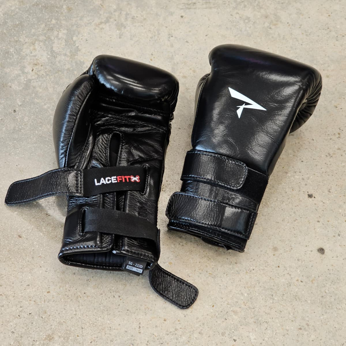 PHENOM BOXING GLOVES SG-222D DOUBLE STRAP BLACK
