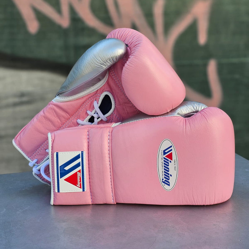 WINNING GLOVES CUSTOM LACE LIGHT PINK/SILVER