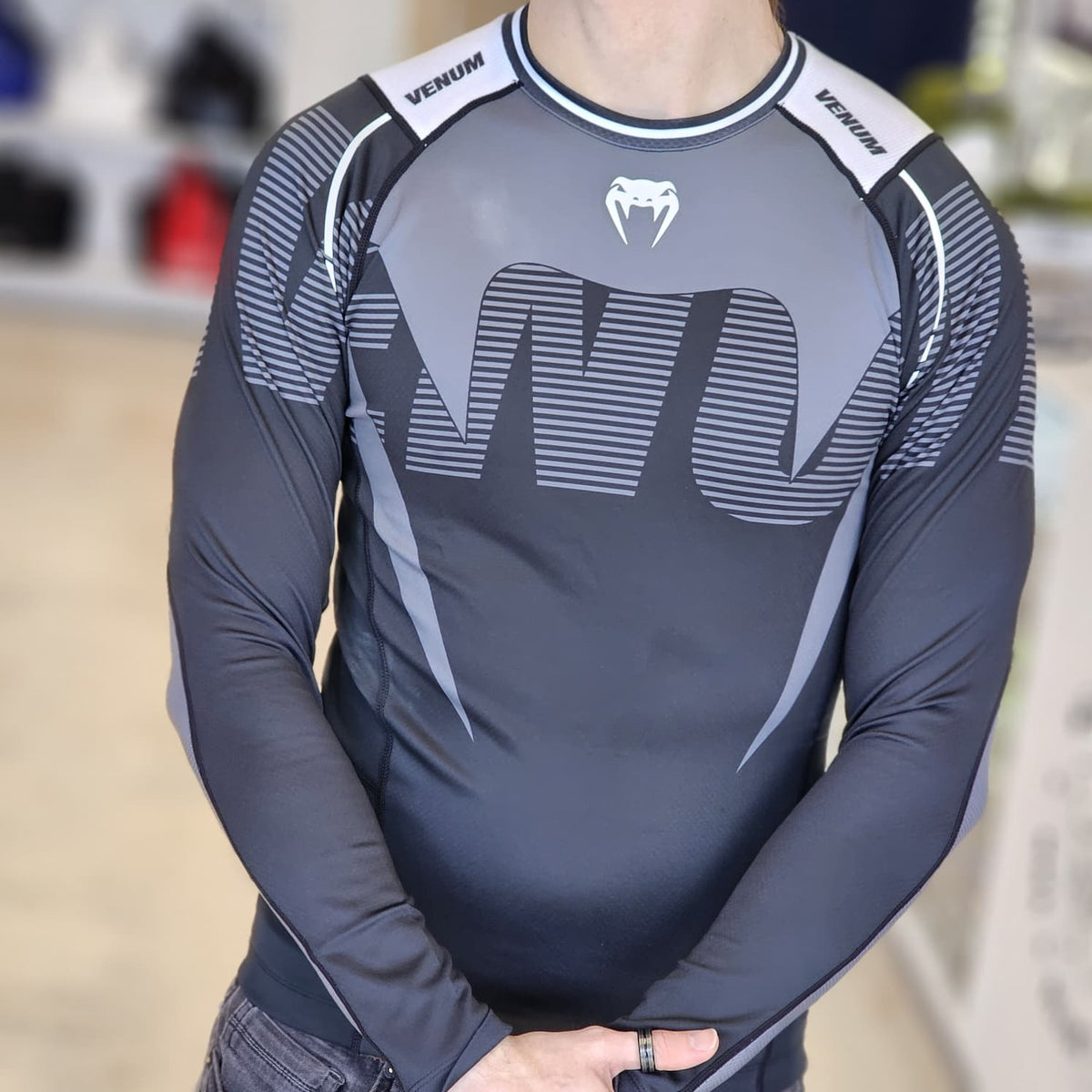 VENUM RASHGUARD L/S ADRENALINE  BLACK/SILVER