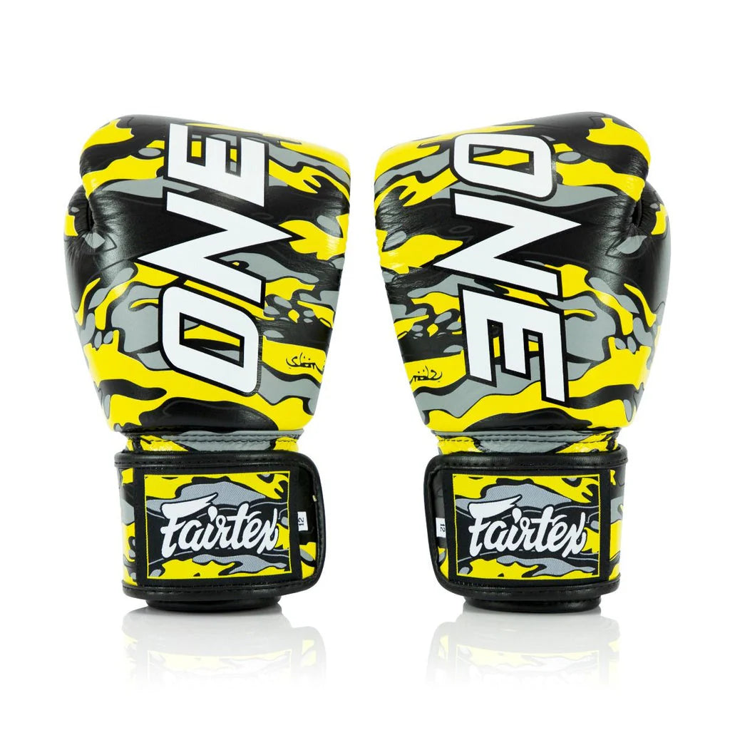 FAIRTEX GLOVES BGV PREMIUM ONE X MR.SABOTAGE CAMO BLACK/YELLOW