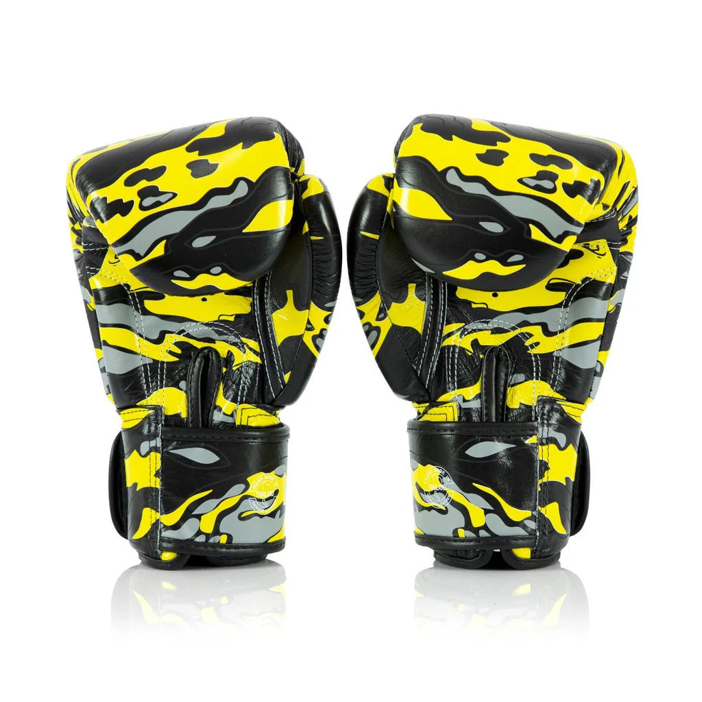 FAIRTEX GLOVES BGV PREMIUM ONE X MR.SABOTAGE CAMO BLACK/YELLOW