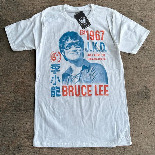 BRUCE LEE SHIRT 1967 JKD WHITE/RED/BLUE