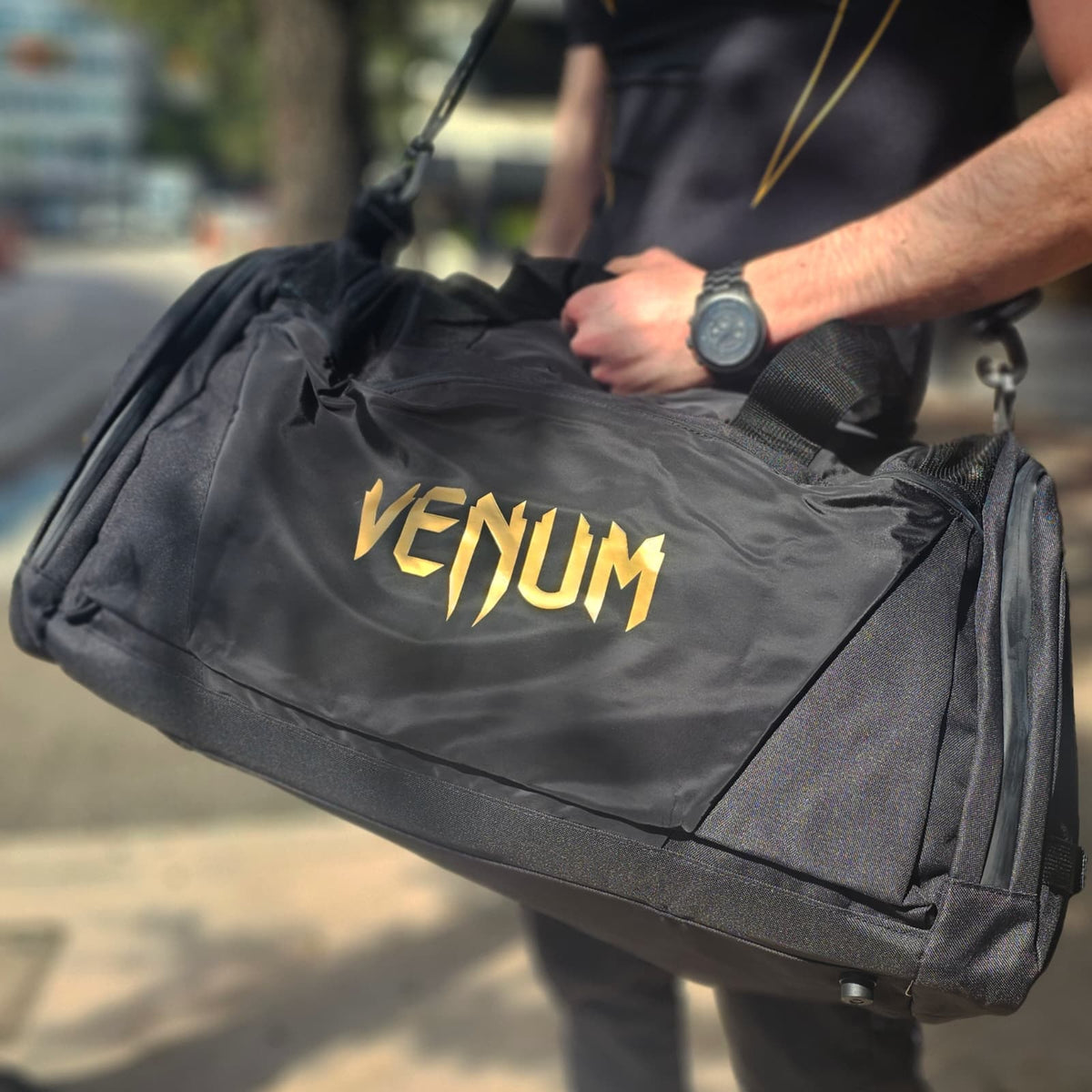 VENUM BAG TRAINER LITE EVO DUFFLE BLACK/GOLD