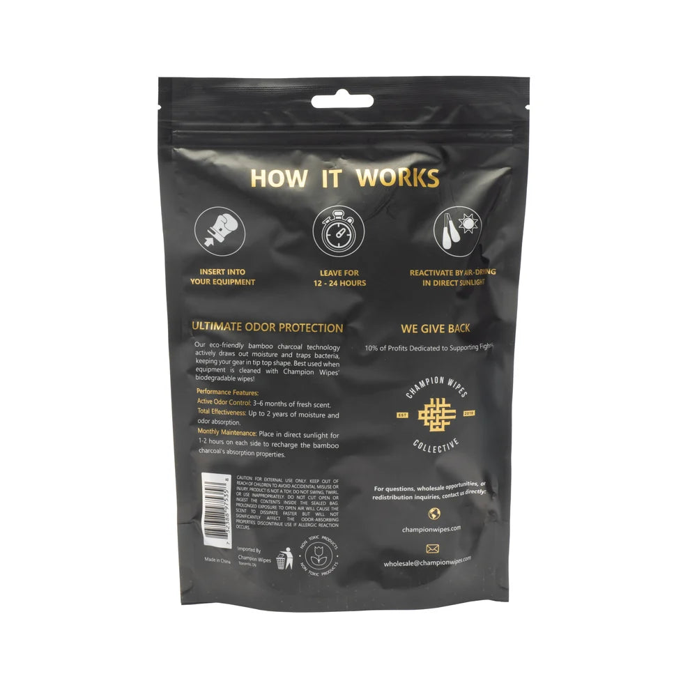 CHAMPION WIPES GLOVE DEODORIZER POUCHES