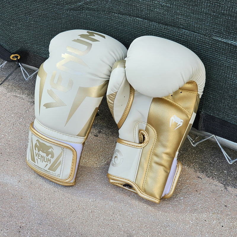 VENUM GLOVES ELITE BOXING H&L WHITE / GOLD