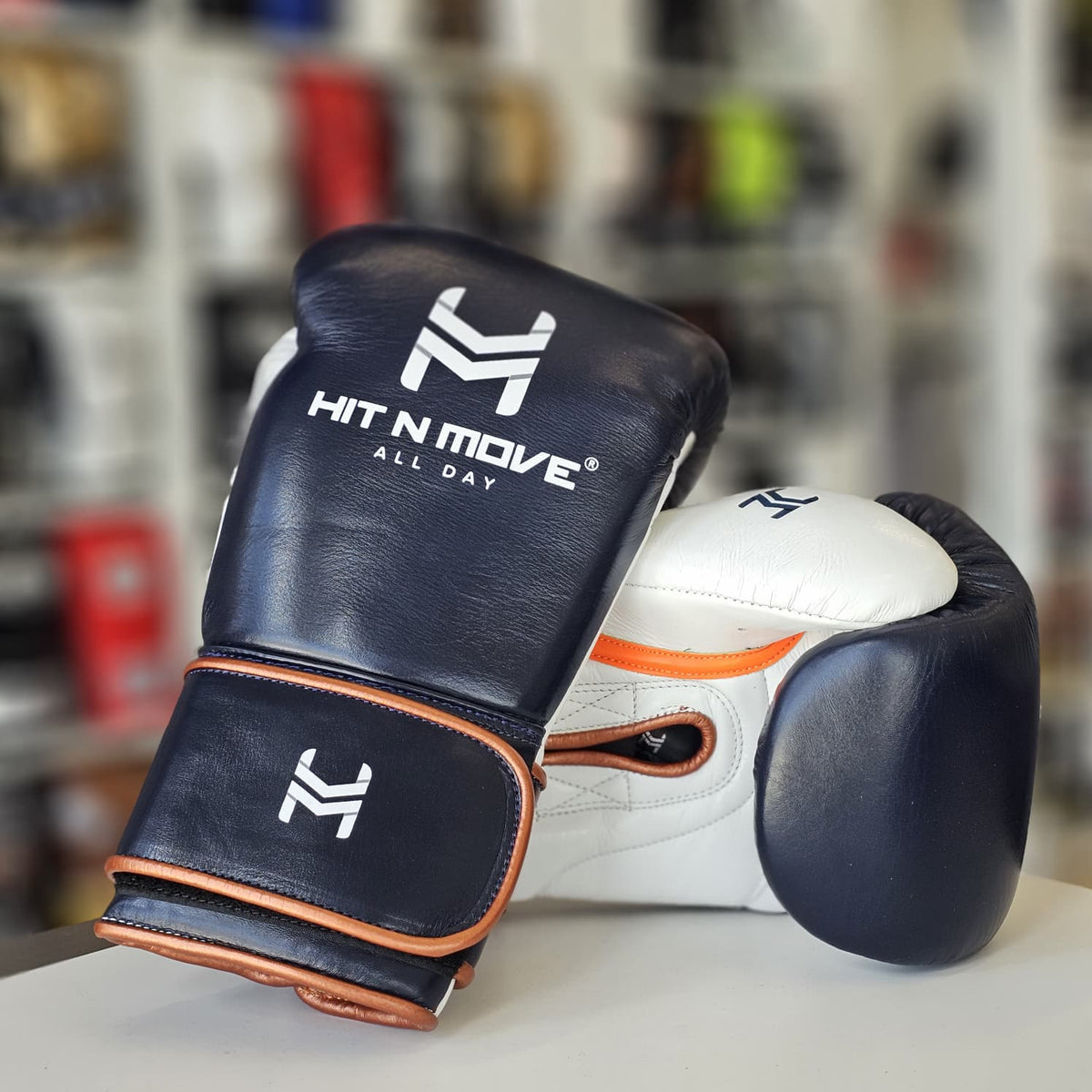 HIT N MOVE GLOVES PRO BALANCE HOOK & LOOP DEEP BLUE/WHITE