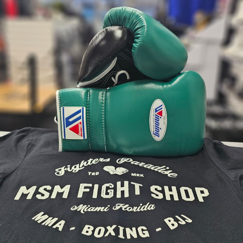 WINNING GLOVES CUSTOM LACE MINT GREEN/BLACK PALM