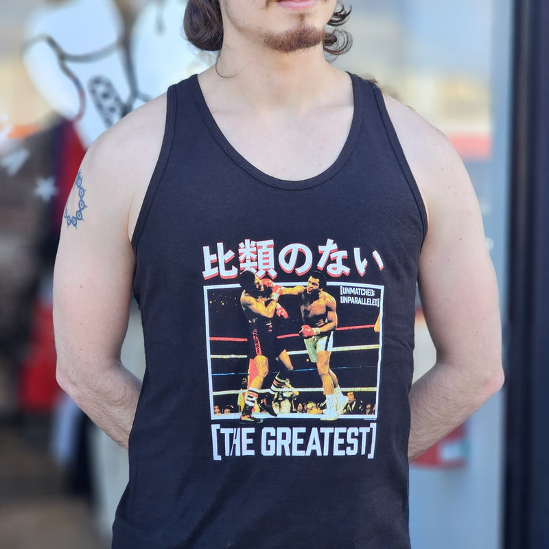 MUHAMMAD ALI TANK GREATEST KANJI BLACK