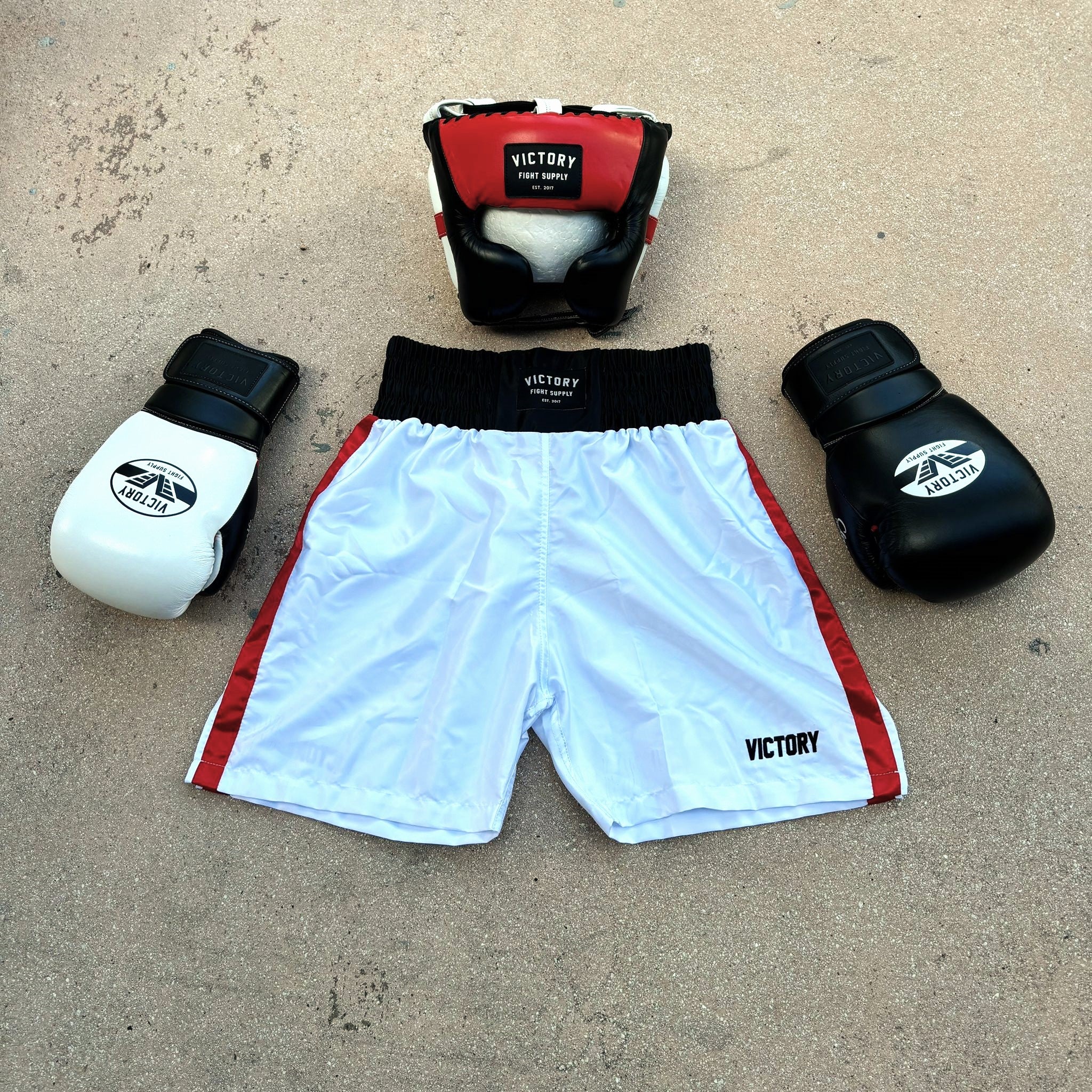 VICTORY BOXING SHORTS VICE SERIES WHITE/RED/BLACK – MSM FIGHT SHOP
