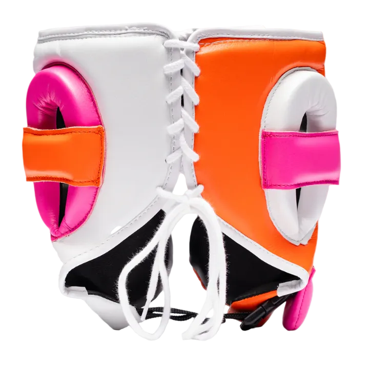 FLY HEADGEAR KNIGHT X CHEEK WHITE/PINK/ORANGE
