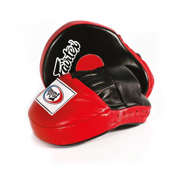 FAIRTEX FOCUS MITTS FMV9 LEATHER BLACK/RED