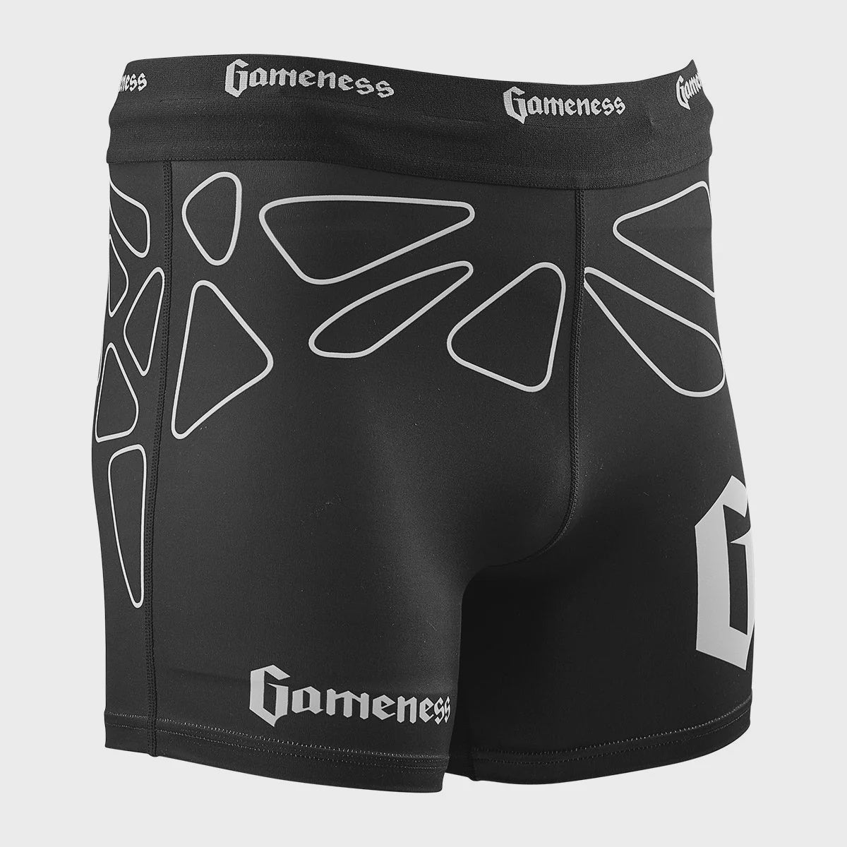 GAMENESS VALE TUDO SHORTS CLASSIC BLACK/WHITE