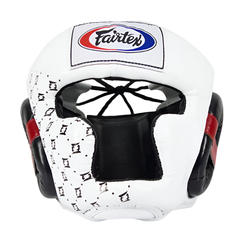 FAIRTEX HEADGEAR HG10 LEATHER WHITE