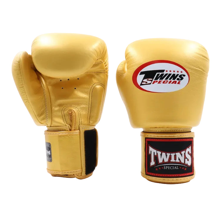 TWINS GLOVES LEATHER HOOK AND LOOP GOLD