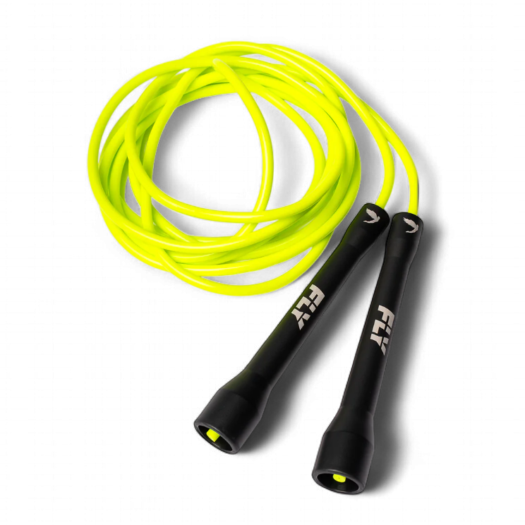 FLY JUMP ROPE SUPER SPEED ROPE 10FT ADJUSTABLE NEON