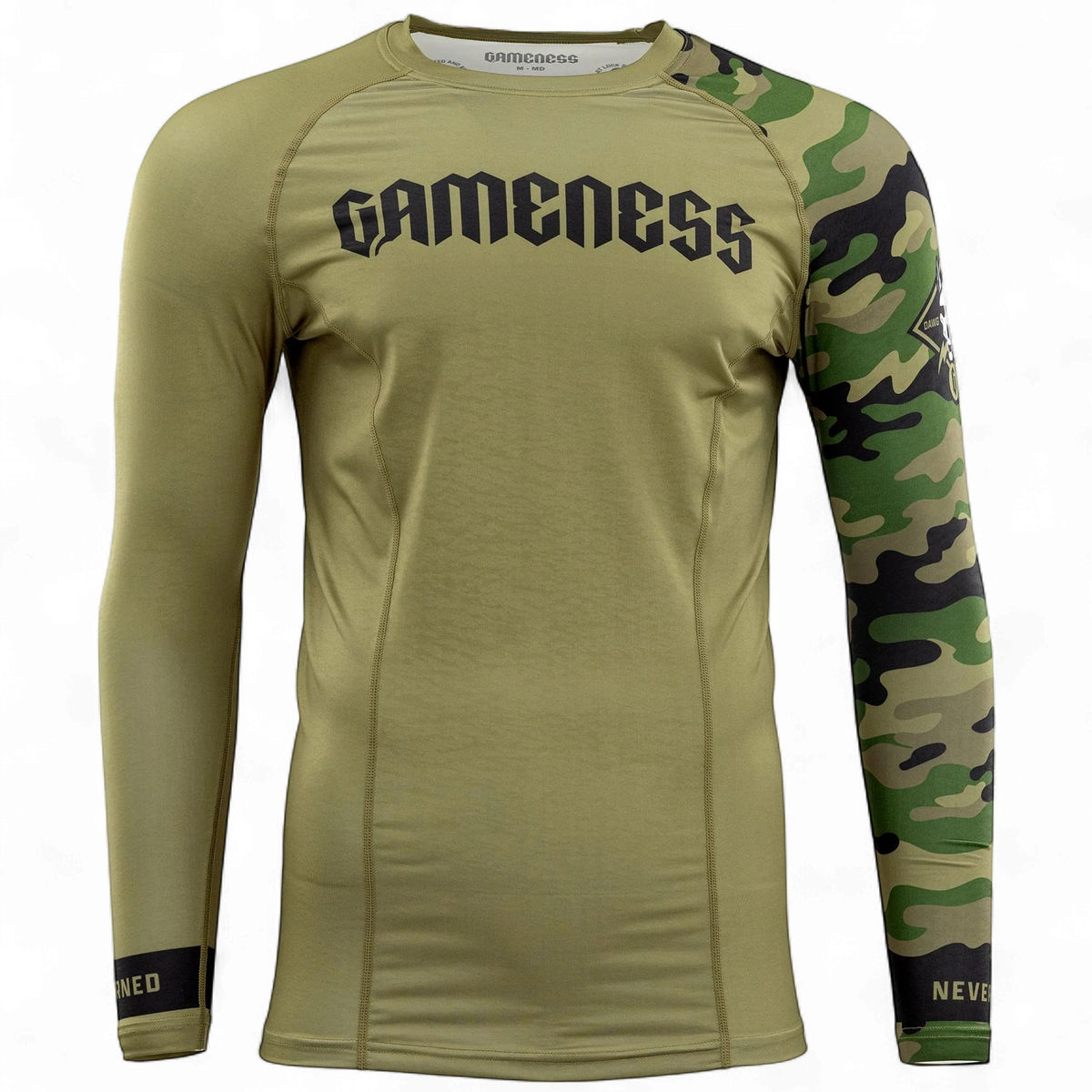 GAMENESS RASHGUARD COMBATE L/S OLIVE GREEN/CAMUOFLAGE