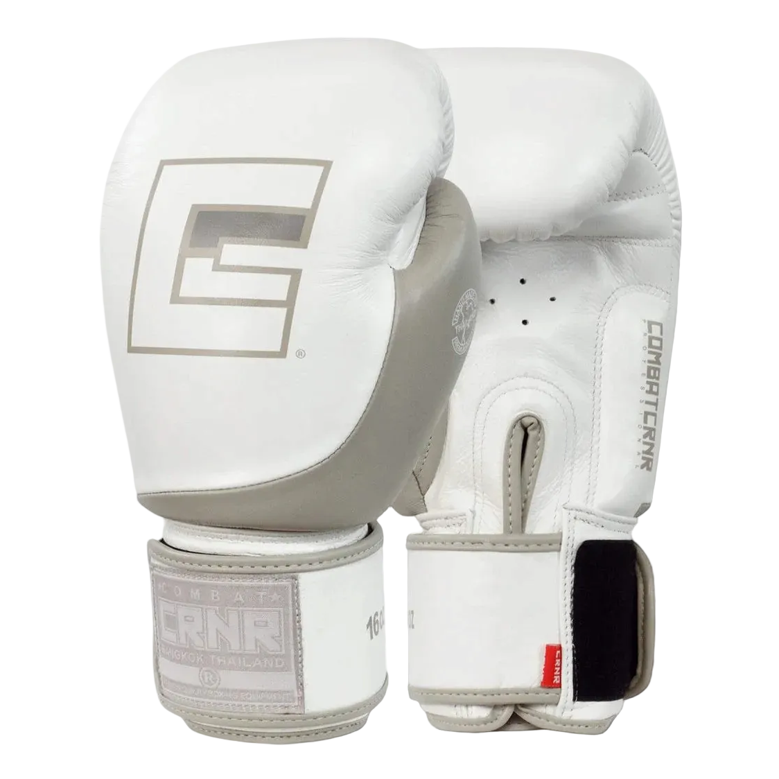 COMBAT CORNER BOXING GLOVES HMIT THAI  H&L NATURAL BONE GREY