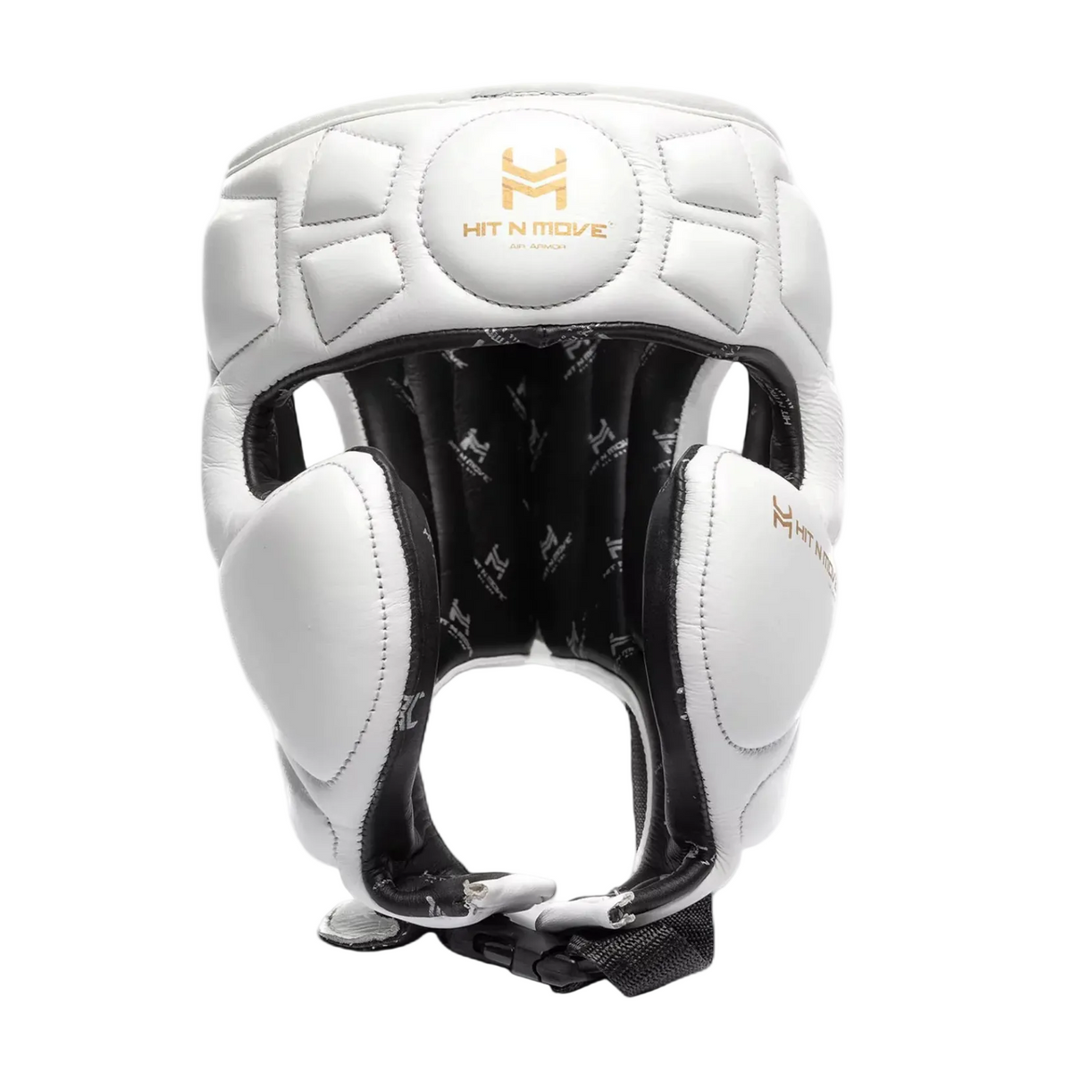 HIT N MOVE HEADGEAR AIR ARMOUR CHEEK WHITE/GOLD