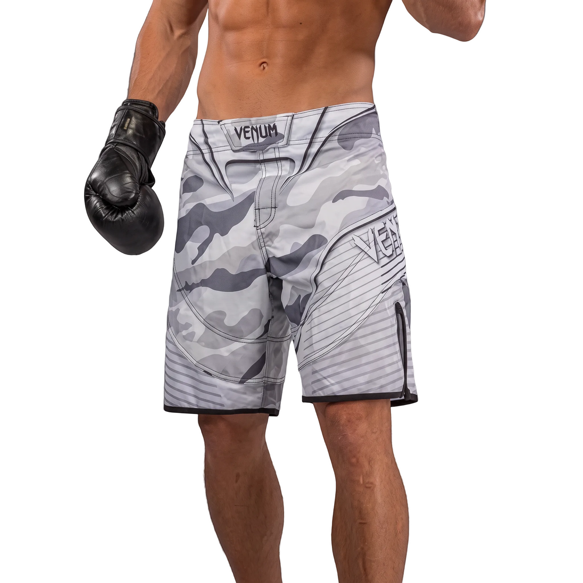 VENUM FIGHT SHORTS CAMO HERO WHITE/GREY