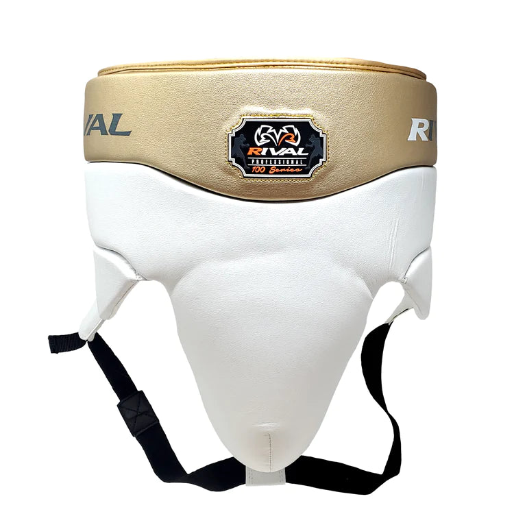 RIVAL BOXING CUP RNFL100 GROIN PROTECTOR WHITE/GOLD