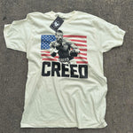 ROCKY SHIRT CREED AMERICAN FLAG BONE WHITE/BLACK