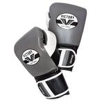 VICTORY GLOVES SAVAGE V2 LEATHER HOOK AND LOOP GREY/BLK/WHT