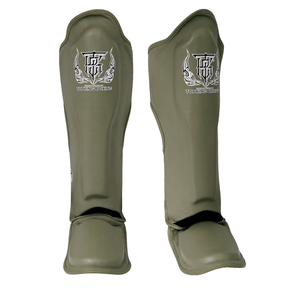TOP KING SHINGUARDS LEATHER CLASSIC OLIVE GREEN