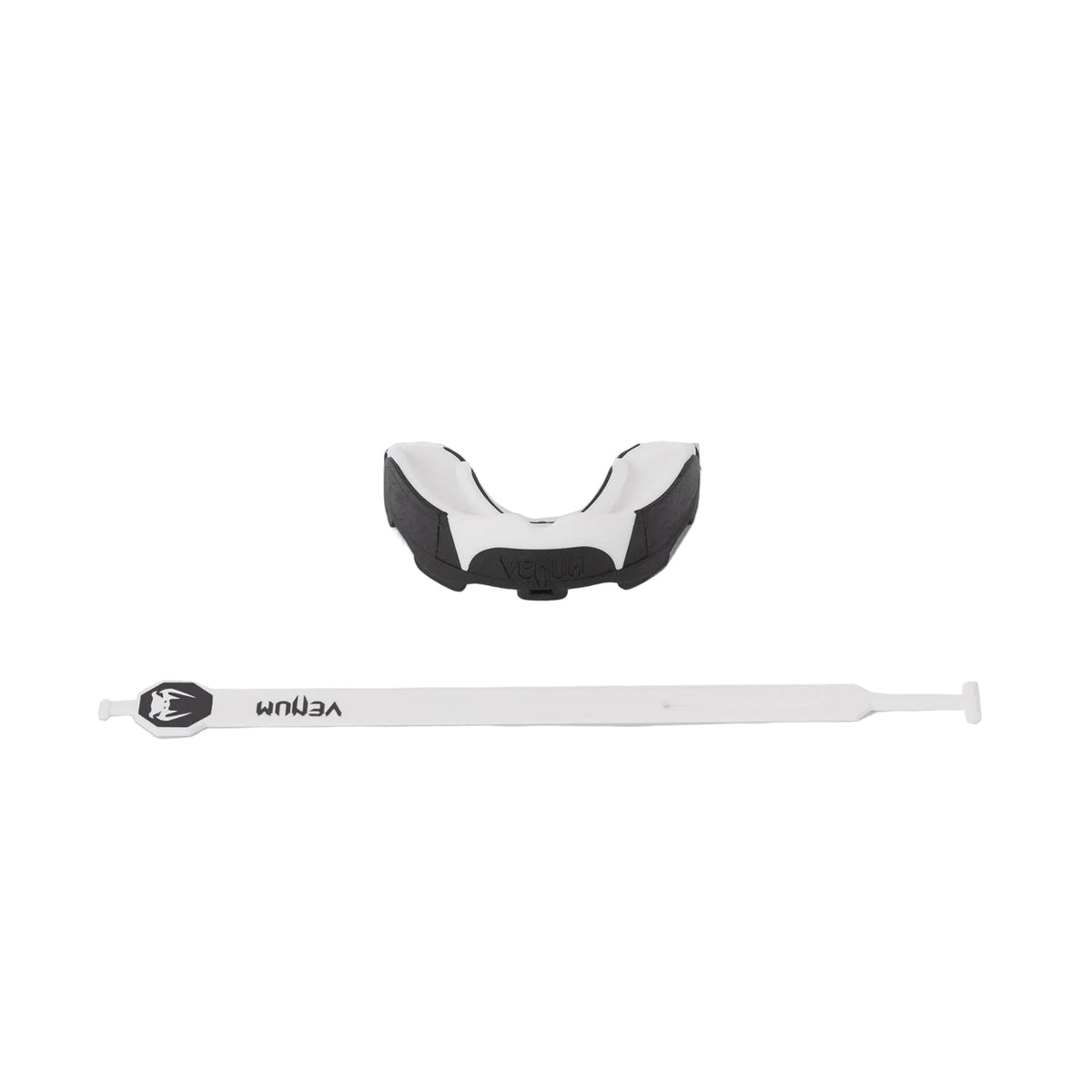 VENUM MOUTHGUARD PREDATOR ADULT W/CASE & STRAP BLACK/WHITE