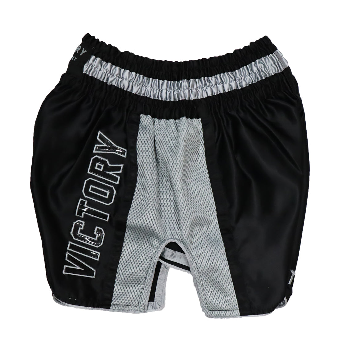 VICTORY MUAY THAI SHORTS CARBON BLACK/SILVER – MSM FIGHT SHOP