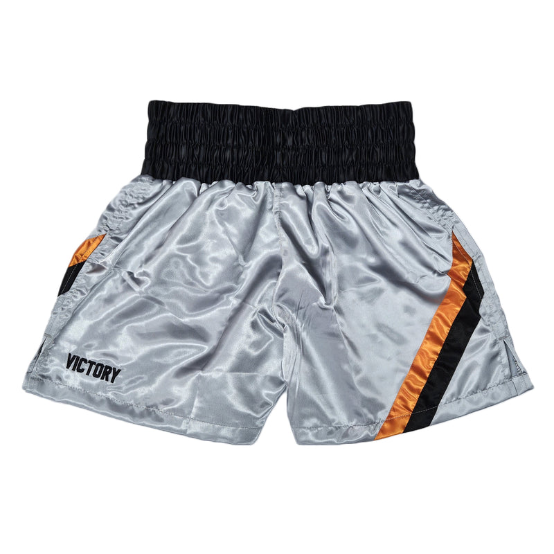 VICTORY BOXING SHORTS SAVAGE HYBRID GREY/BLACK/ORANGE