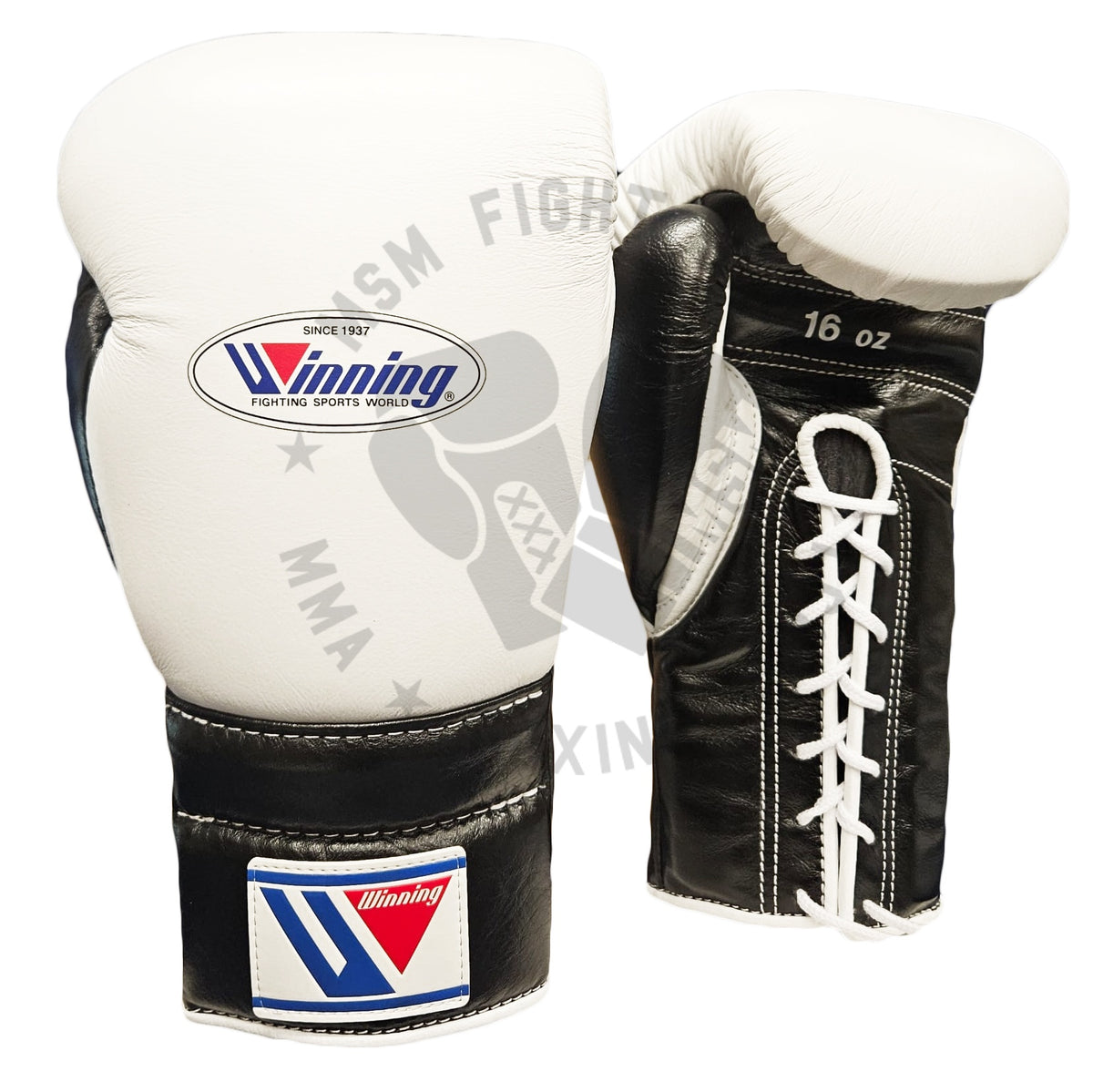 WINNING GLOVES CUSTOM LACE WHITE/BLACK 16OZ