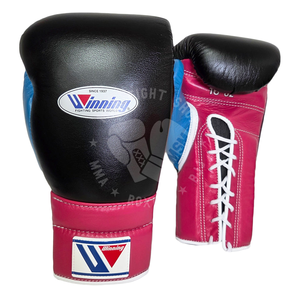 WINNING GLOVES CUSTOM LACE BLACK / PINK / SKY BLUE