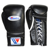 WINNING GLOVES LACE BOXING BLACK - MSM FIGHT SHOP