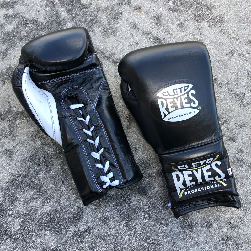 Cleto Reyes Boxing Gloves Black Lace up