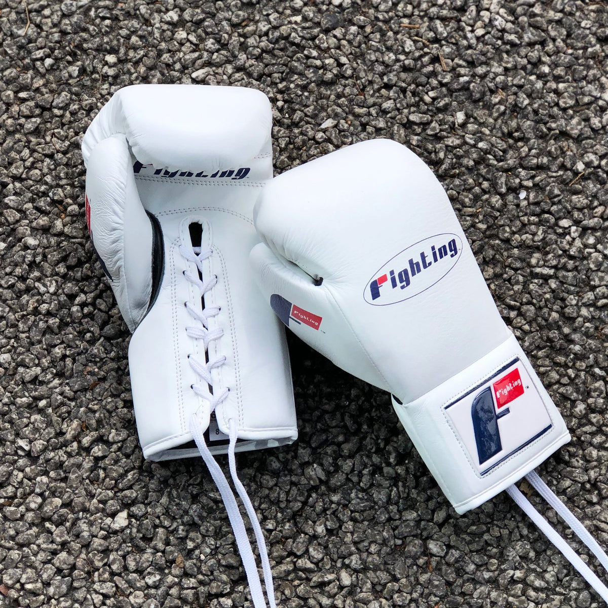 Fighting Japanese style Fight Gloves White lace up
