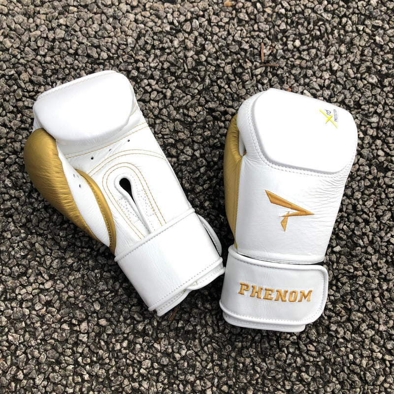 PHENOM BOXING BAG GLOVES XRT-220S HOOK AND LOOP WHITE/GOLD