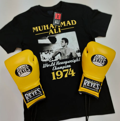 MUHAMMAD ALI SHIRT CHAMP 1974 BLACK/YELLOW