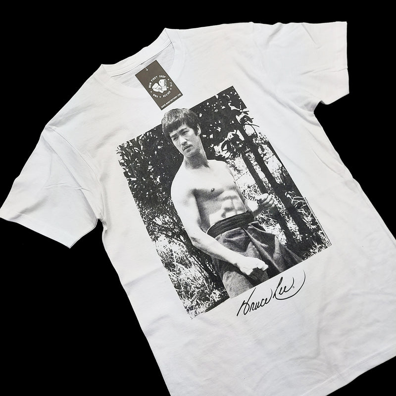 BRUCE LEE SHIRT PORTRAIT WHITE/BLACK