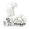 RIVAL GLOVES LACE RFX GUERRERO PRO FIGHT GLOVES WHITE/WHITE - MSM FIGHT SHOP