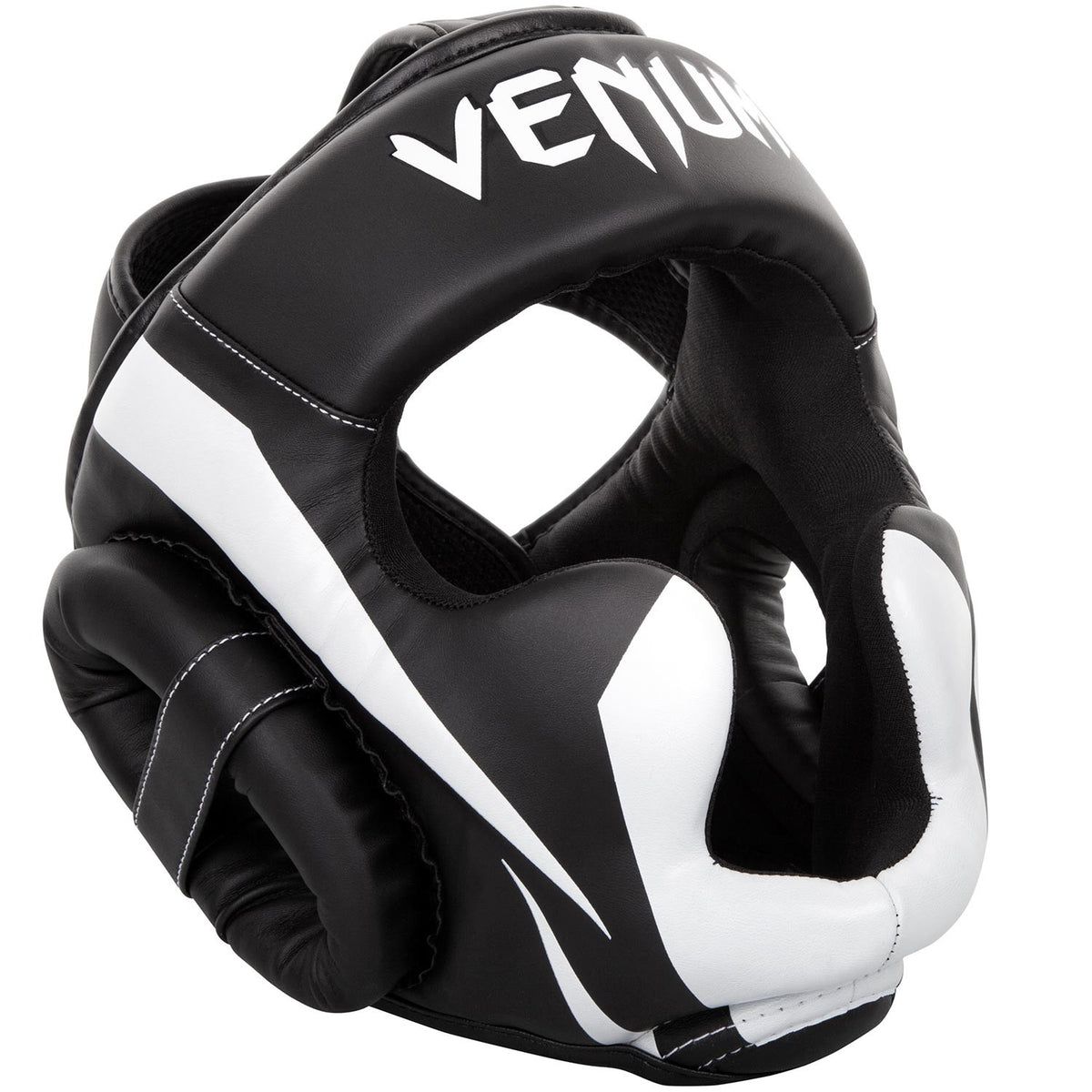 VENUM HEADGEAR ELITE BLACK/WHITE - MSM FIGHT SHOP