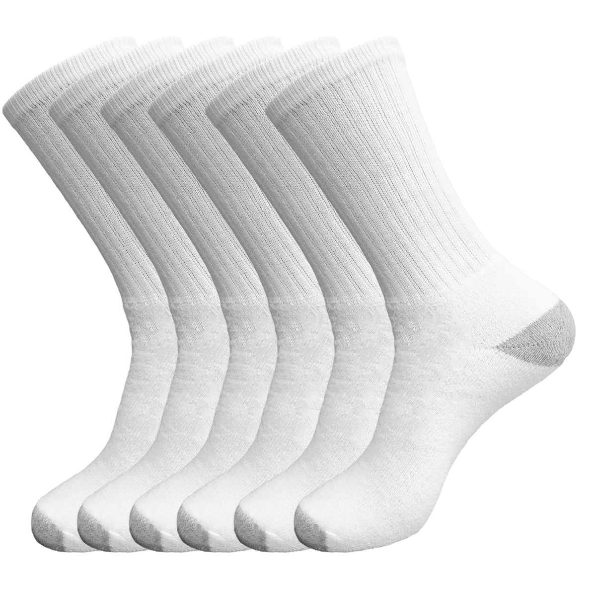 EVERLAST SOCKS CREW SIZE 6-12 WHITE | 6 PAIRS