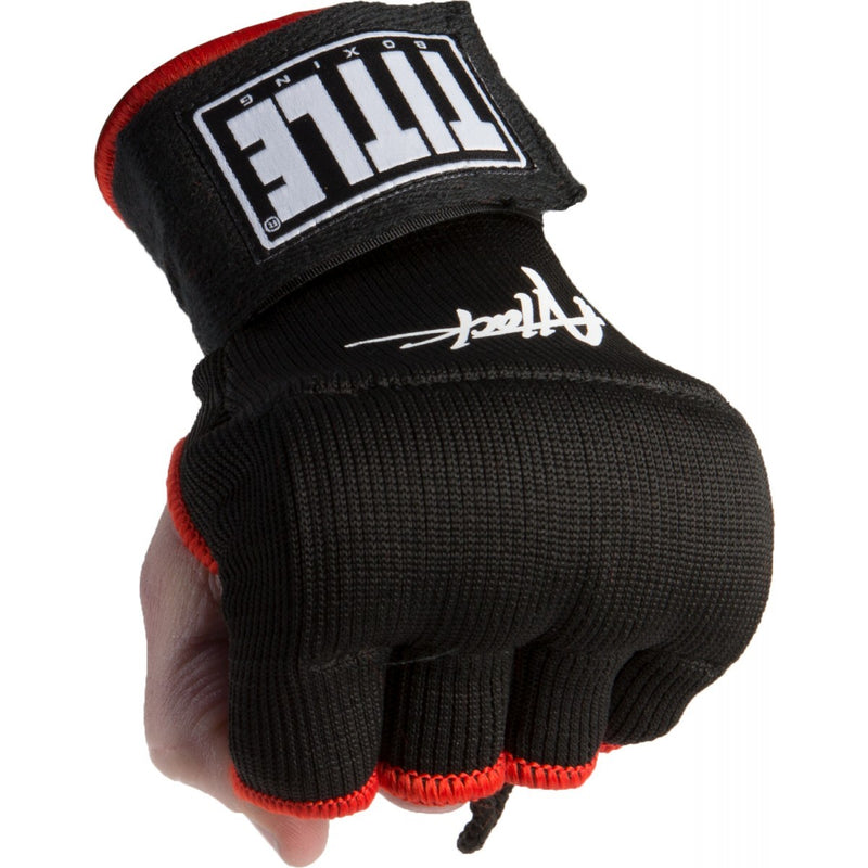 TITLE EASY WRAPS ATTACK NITRO SPEED WRAPS BLACK/RED - MSM FIGHT SHOP