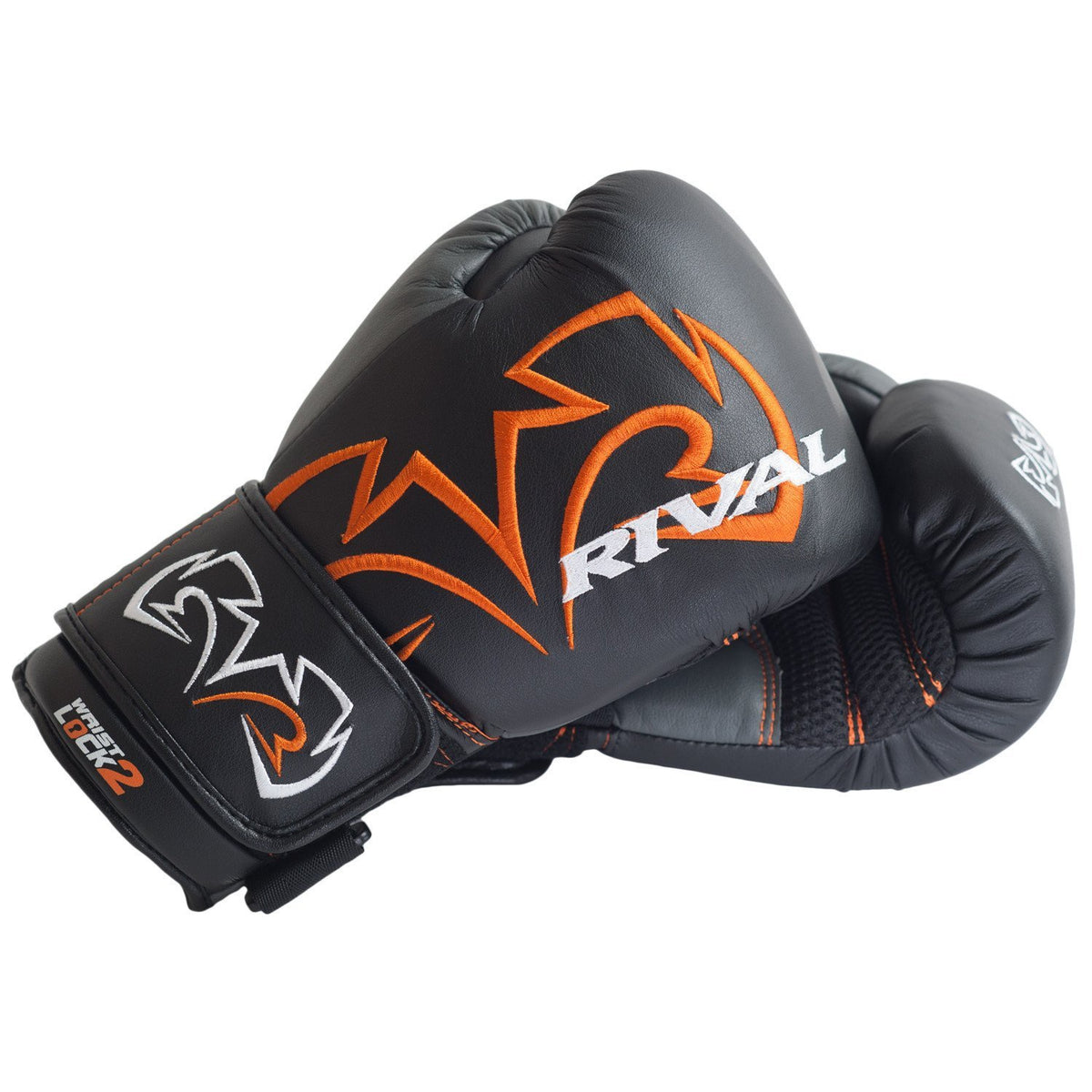 RIVAL GLOVES RB11 BOXING VELCRO BLACK/ORANGE - MSM FIGHT SHOP