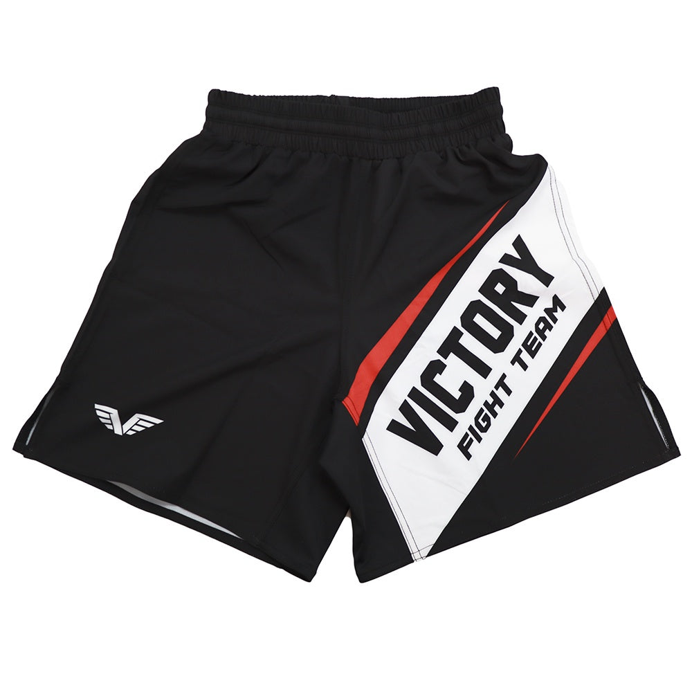 VICTORY SHORTS MMA HYBRID IMPACT BLACK/WHITE/RED – MSM FIGHT SHOP